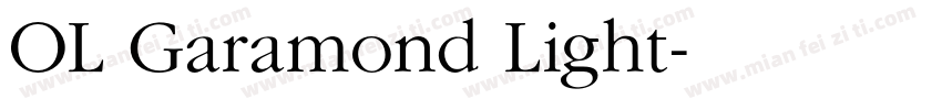 OL Garamond Light字体转换